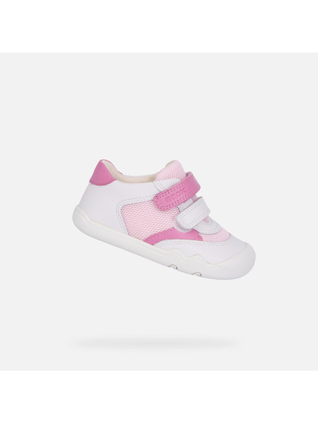 Geox Weiße Mädchen-Barfuß-Sneaker für erste Schritte Geox Steppieup