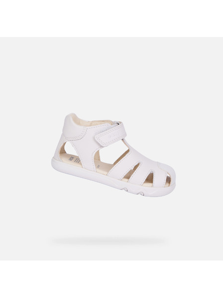 Geox Weiße Jungen-Barfuß-Sandalen für erste Schritte Geox Steppieup