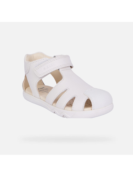 Geox Weiße Jungen-Barfuß-Sandalen für erste Schritte Geox Steppieup