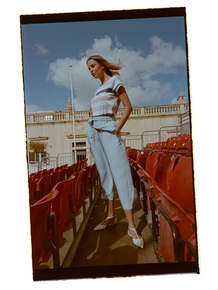 Moodo Culottes-Hose blau Moodo