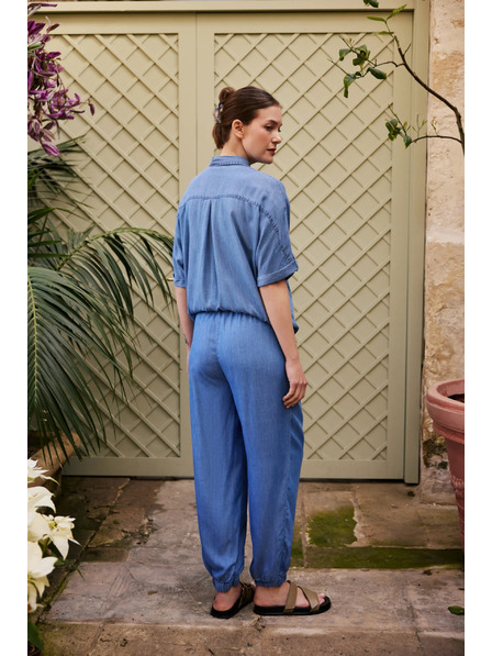 Moodo Blaue Lyocell-Hose Moodo