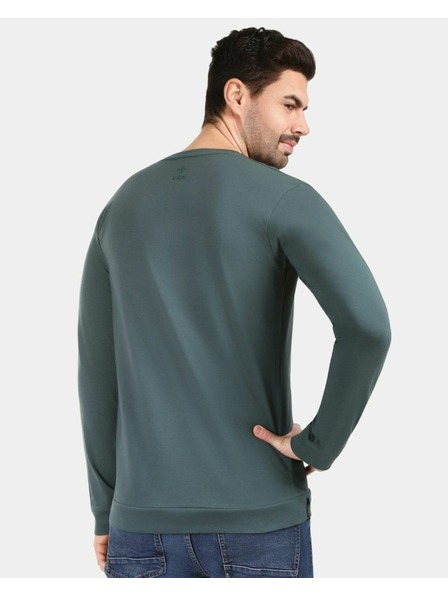 Kilpi Herren-Baumwoll-T-Shirt mit Langarm Kilpi BASE-M Dunkelgrün