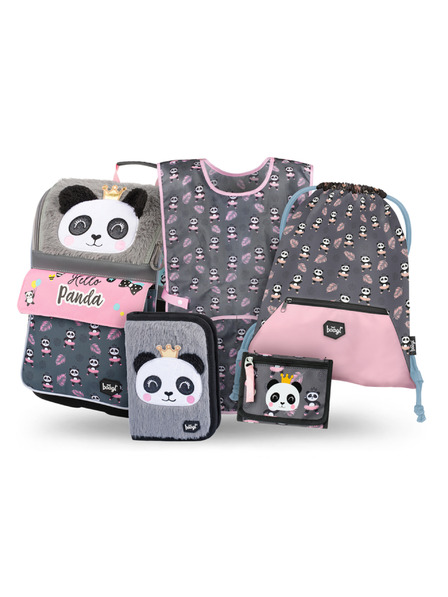 BAAGL  BAAGL SET 5 Zippy Panda: Aktentasche, Federtasche, Beutel, Schürze, Geldbörse