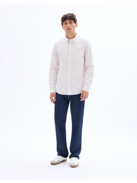 Celio Beigefarbenes normales Oxford-Hemd Celio Caoxfordy