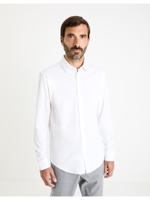 Celio Weißes Herrenhemd Celio