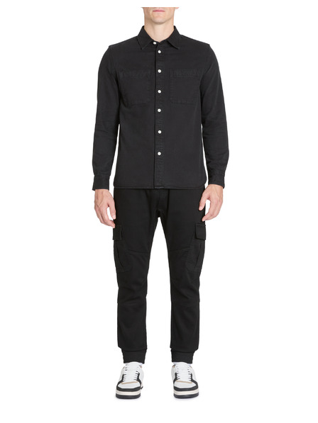 Celio Schwarzes Herren-Baumwollhemd Celio Janime