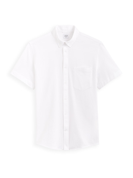 Celio Weißes Herren-Kurzarmhemd Celio Barik