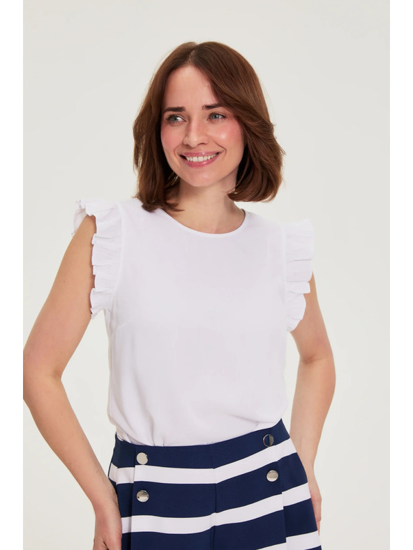 Moodo Hemd mit Rüschen weiß Moodo