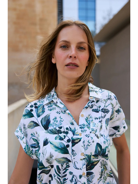 Moodo Weiße Viskose-Bluse Moodo