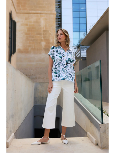 Moodo Weiße Viskose-Bluse Moodo