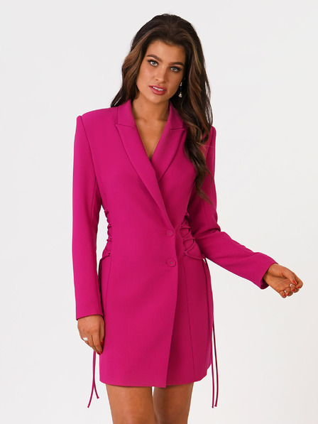 Edoti Damen-Minikleid mit Herzausschnitt und breiten Trägern IMANY DLR208 - Fuchsia EDOTI