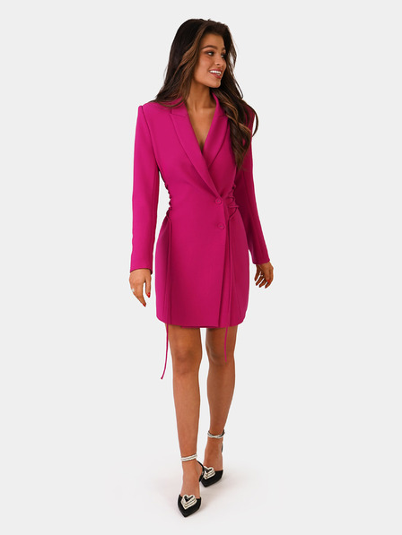 Edoti Damen-Minikleid mit Herzausschnitt und breiten Trägern IMANY DLR208 - Fuchsia EDOTI