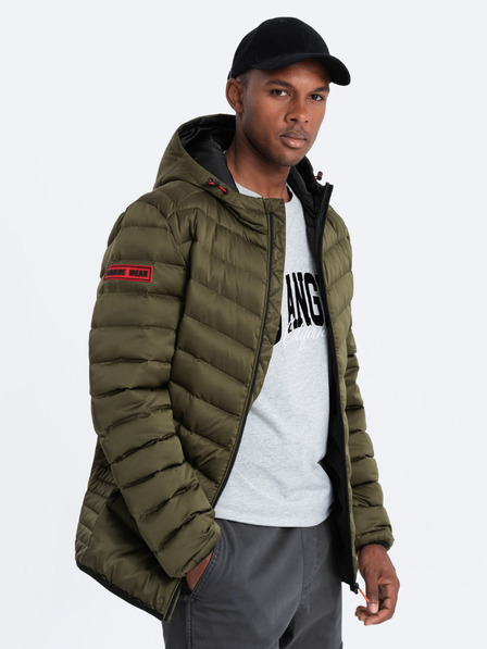 Ombre Clothing Khaki Herren Steppjacke Leichtgewicht Ombre Kleidung