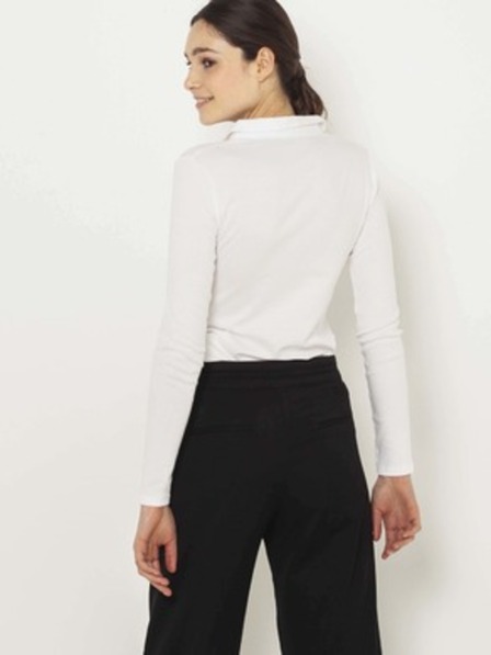 CAMAIEU Weißes T-Shirt mit Kragen