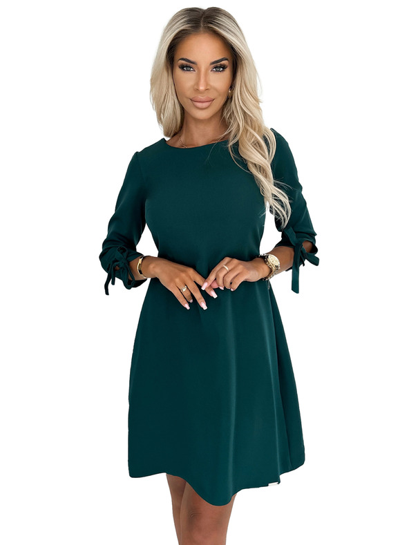 numoco Trapezkleid mit Schleifen - grün Numoco ALICE