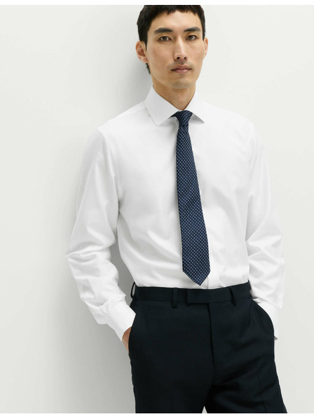 Marks & Spencer Baumwollhemd im klassischen Schnitt mit bügelleichter Ausrüstung von Marks & Spencer, weiß