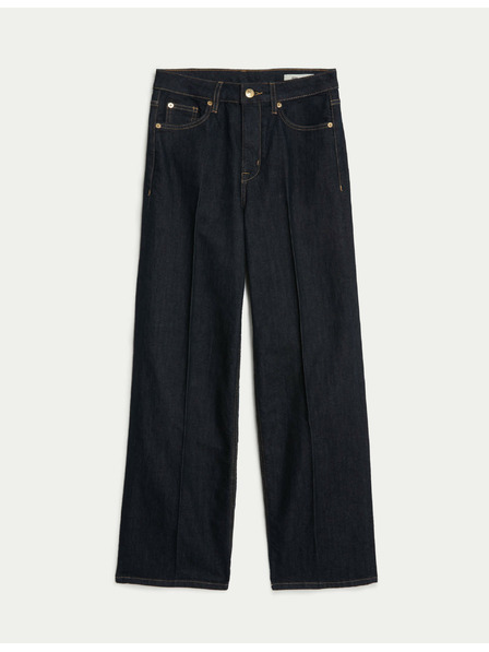 Marks & Spencer Elegante Jeans mit weitem Bein und hohem Bund von Marks & Spencer navy