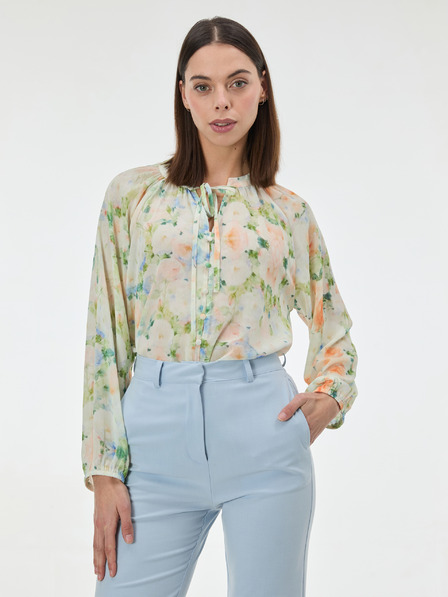 Orsay Hellgrüne gemusterte Damenbluse ORSAY