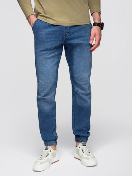 Ombre Clothing Herren-Jeanshose JOGGERS mit Wascheffekt - blau V2 OM-PADJ-0267 Ombre Clothing