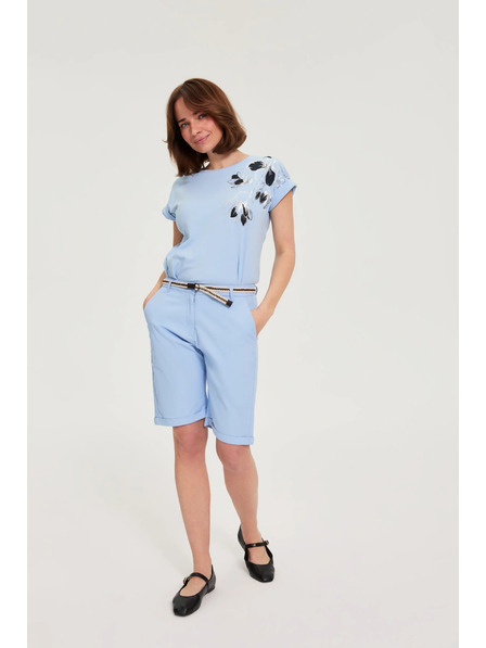 Moodo Baumwoll-Shorts himmelblau Moodo