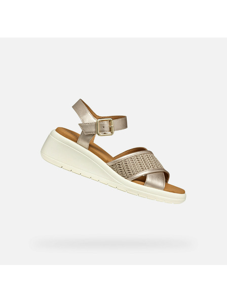 Geox Silberne Damensandalen Geox Meliconia