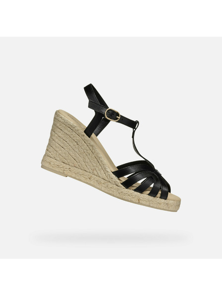 Geox Schwarze Damensandalen Geox Gelsa