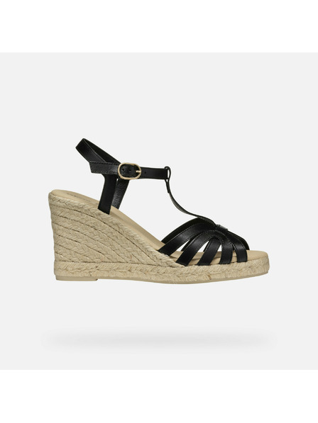 Geox Schwarze Damensandalen Geox Gelsa