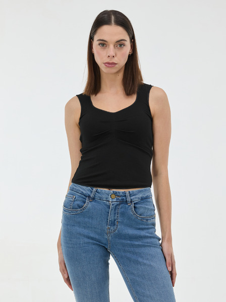 Orsay Schwarzes Damentop mit Raffung ORSAY