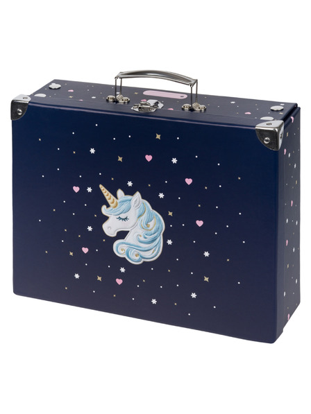 BAAGL  BAAGL Klappbare Schulkassette Unicorn Gold mit Beschlag