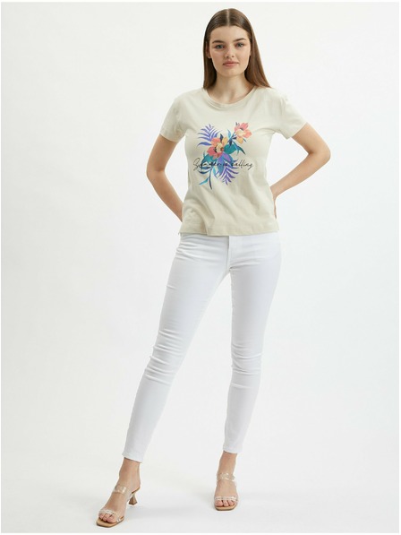 Orsay Beigefarbenes Damen-T-Shirt ORSAY