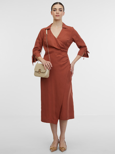 Orsay Braunes Damen-Wickelkleid ORSAY