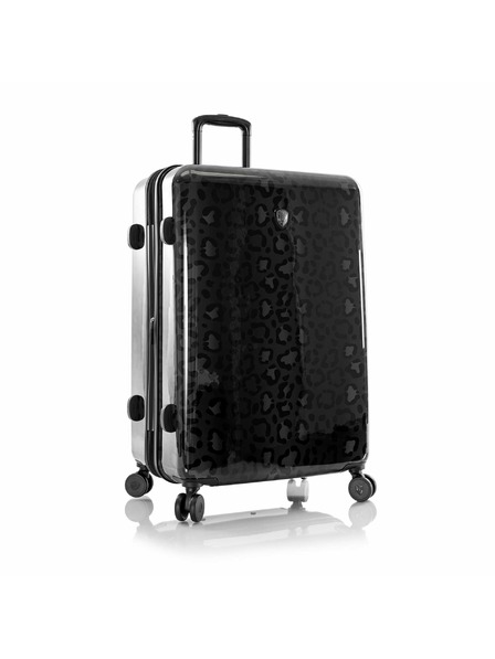 Heys Schwarz gemusterter Reisekoffer Heys Black Leopard L