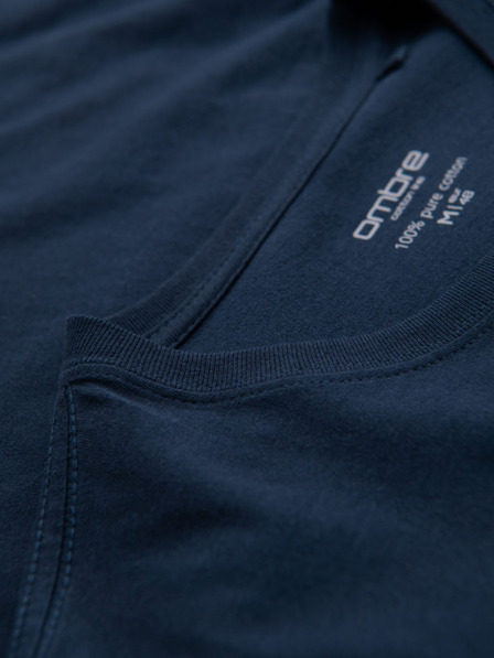 Ombre Clothing Herren-Baumwoll-T-Shirts BASIC mit Rundhalsausschnitt - schwarz/grün/khaki V3 OM-TSBS-0268 Ombre Clothing