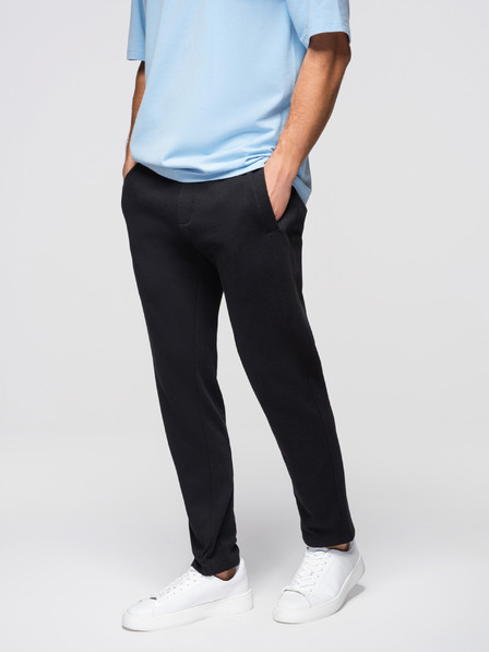 Ombre Clothing Herren Baumwoll Jogginghose BASIC ohne Futter - schwarz V5 OM-PABS-0304 Ombre Clothing