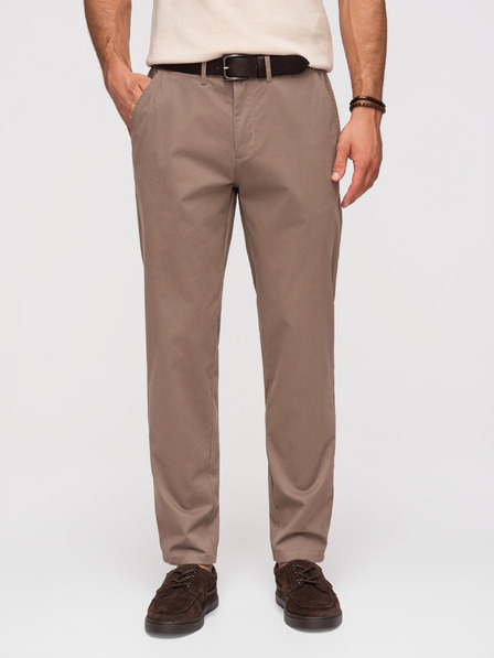 Ombre Clothing Herren Chino Hose REGULAR FIT - braun V1 OM-PACP-0293 Ombre Clothing