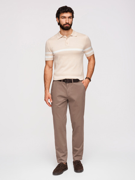 Ombre Clothing Herren Chino Hose REGULAR FIT - braun V1 OM-PACP-0293 Ombre Clothing