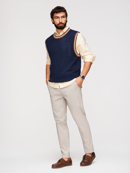 Ombre Clothing Herren Chino Hose REGULAR FIT - beige V2 OM-PACP-0293 Ombre Clothing