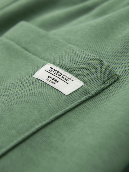 Ombre Clothing Herren Baumwoll Jogginghose BASIC mit ungefüttertem Bein - grün V3 OM-PABS-0304 Ombre Clothing