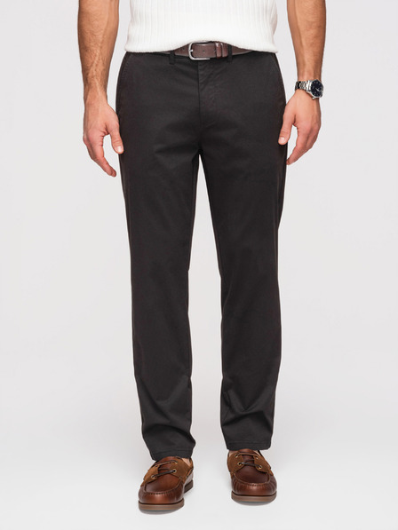 Ombre Clothing Herren-Chino-Hose REGULAR FIT - schwarz V5 OM-PACP-0293 Ombre Clothing