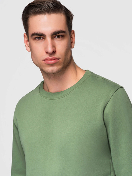 Ombre Clothing Herren-Sweatshirt BASIC mit Rundhalsausschnitt - grün Ombre Clothing