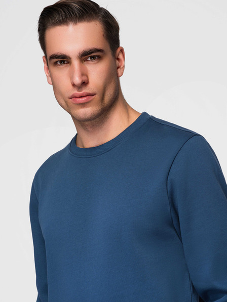 Ombre Clothing Herren Sweatshirt BASIC mit Rundhalsausschnitt - Dunkelblau Ombre Clothing