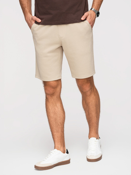 Ombre Clothing Herren-Shorts strukturiert REGULAR FIT - beige V1 OM-SRSK-0124 Ombre Clothing