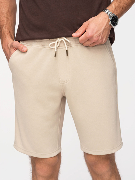 Ombre Clothing Herren-Shorts strukturiert REGULAR FIT - beige V1 OM-SRSK-0124 Ombre Clothing