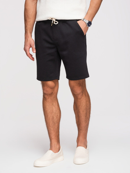 Ombre Clothing Herren-Shorts strukturiert REGULAR FIT - schwarz V2 OM-SRSK-0124 Ombre Clothing