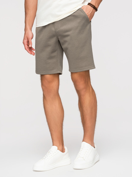 Ombre Clothing Herren-Shorts strukturiert REGULAR FIT - khaki V4 OM-SRSK-0124 Ombre Clothing
