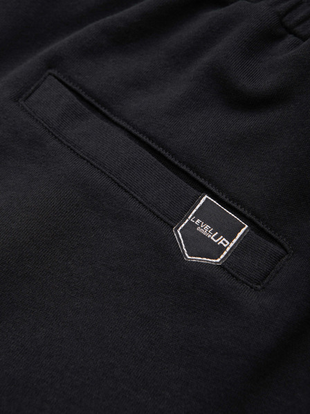 Ombre Clothing Herren-Shorts REGULAR FIT aus französischem Frottee-Strick - schwarz V4 OM-SRSK-0196 Ombre Clothing