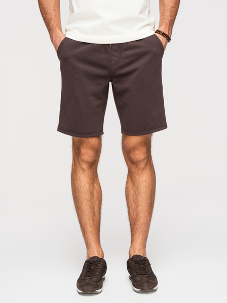 Ombre Clothing Herren-Shorts strukturiert REGULAR FIT - braun V5 OM-SRSK-0124 Ombre Clothing