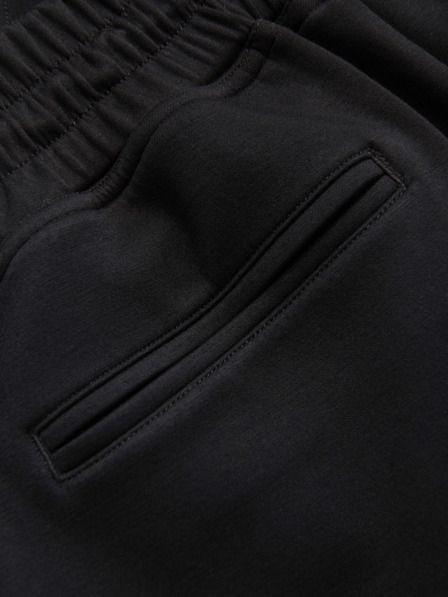 Ombre Clothing Herren-Shorts REGULAR FIT aus glatter Strickware - schwarz V1 OM-SRBC-0153 Ombre Clothing