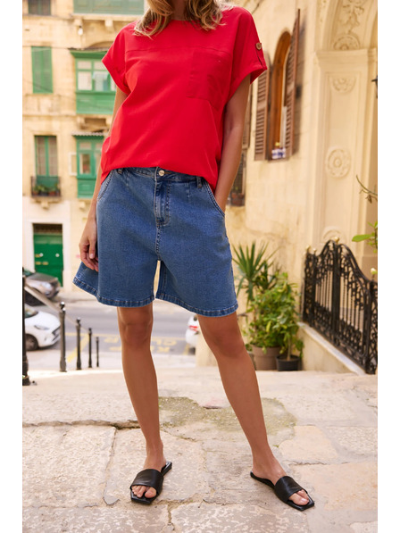 Moodo Jeans-Shorts Blau Moodo
