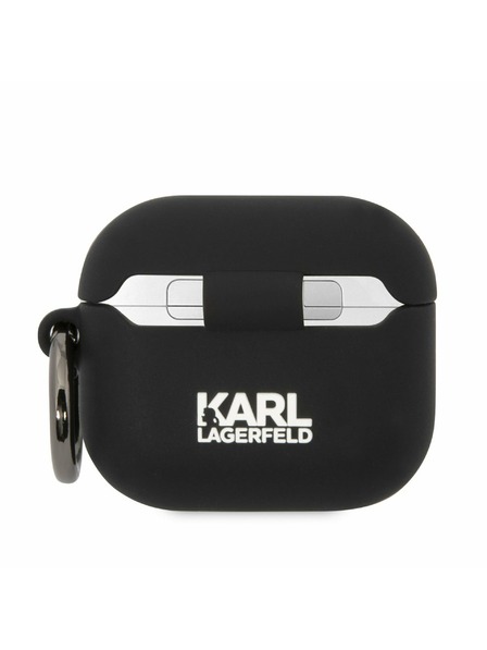 Karl Lagerfeld 3D-Logo NFT Karl Head Silikonhülle für Airpods 3 Schwarz Karl Lagerfeld